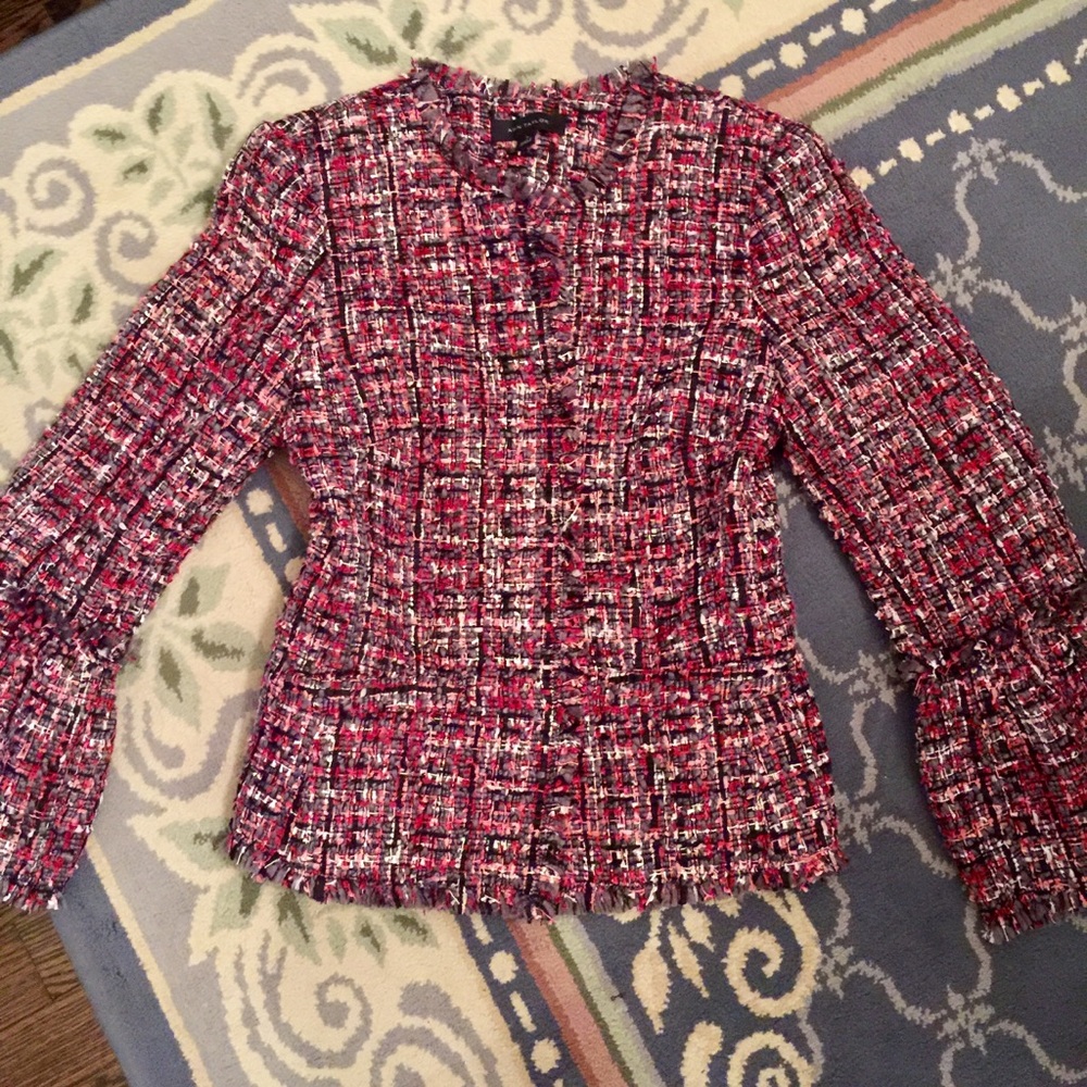 Ann Taylor jacket with fringe and peplum